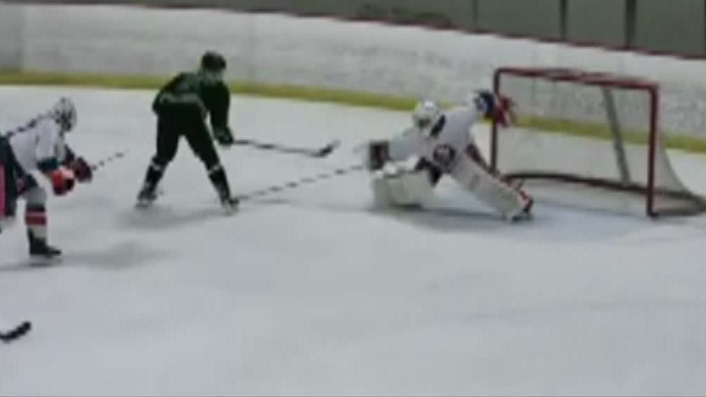 Goalie Uses Cat like Reflexes For Brilliant Glove Save ESPN Video
