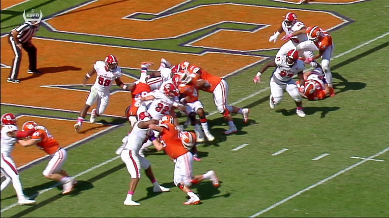 NC State denies Clemson at goal line on fourth down ESPN Video