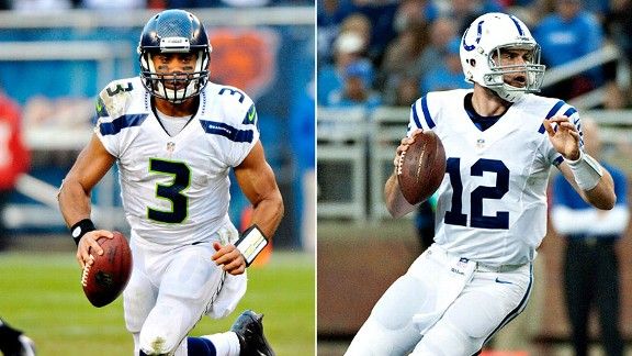 Russell Wilson has the edge over Andrew Luck through first four seasons