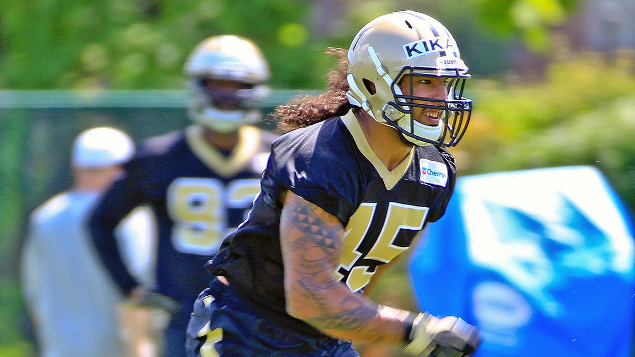 Saints' Hau'oli Kikaha 'still a hybrid' but is having fun at DE