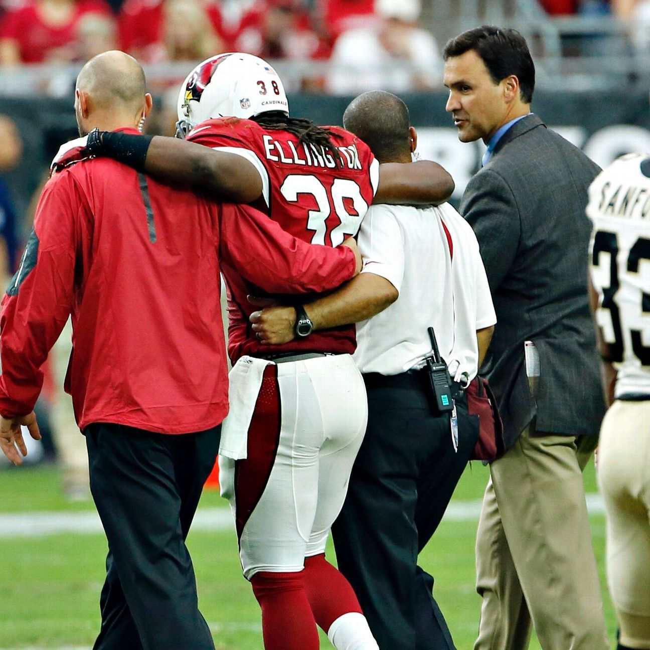 Cards RB Ellington out; C. Johnson gets start