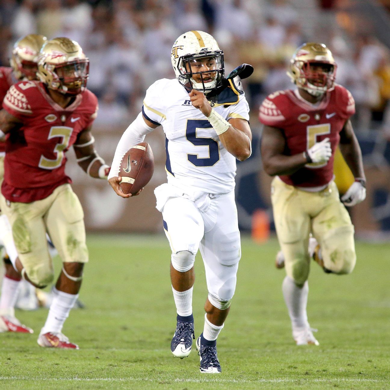 Tech stuns No. 9 Florida State with TD off blocked field goal