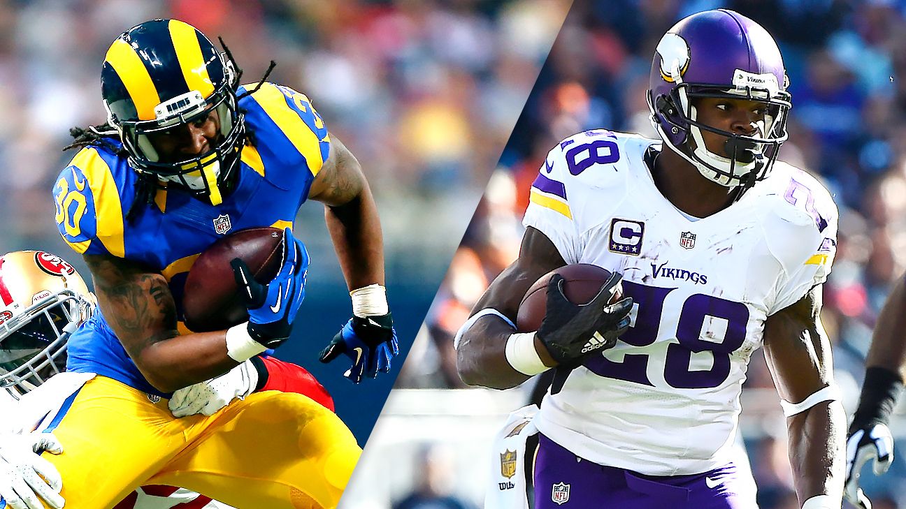 Adrian Peterson and Todd Gurley have never met, but respect runs deep