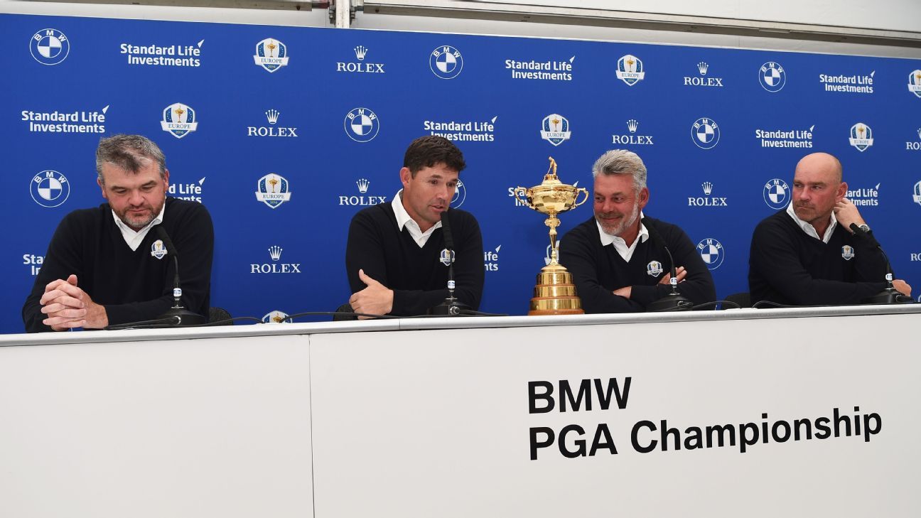 Darren Clarke names Padraig Harrington, Thomas Bjorn, Paul Lawrie as