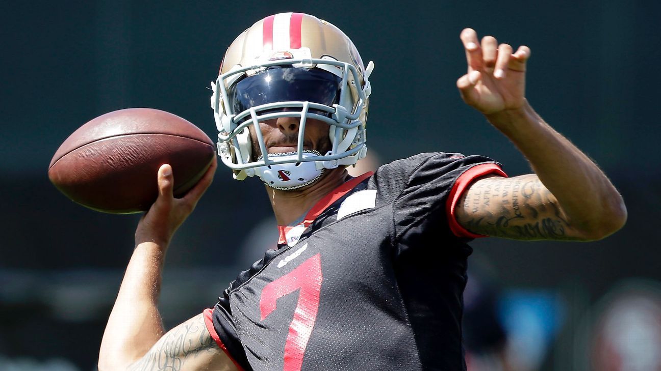 Kaepernick now happy to be 49er, play for Chip