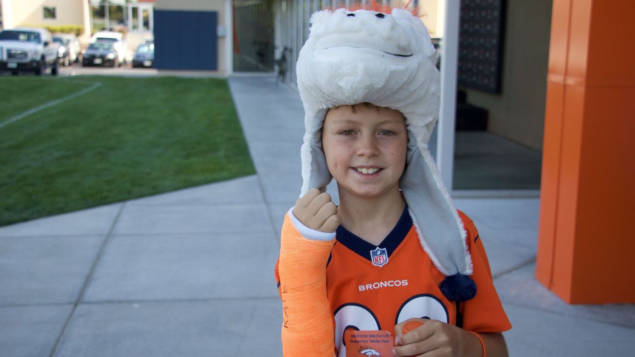 Young Denver Broncos fan 'glad' to have fractured wrist at camp