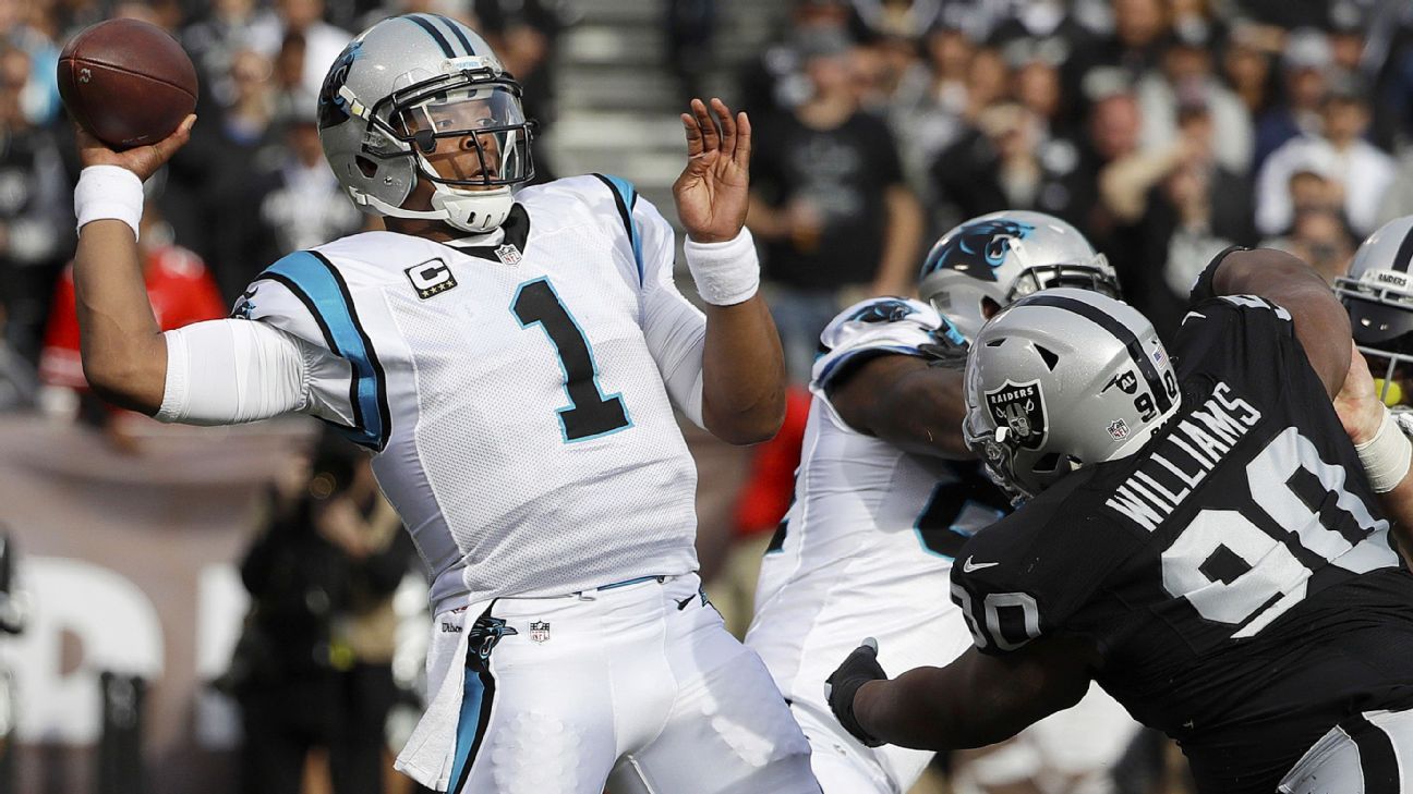 Cam gets 1st roughing the passer call since '14