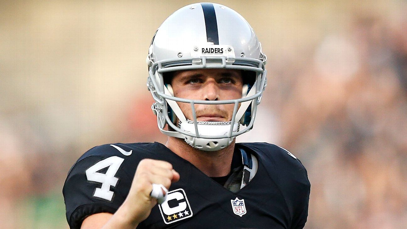 derek carr stats today