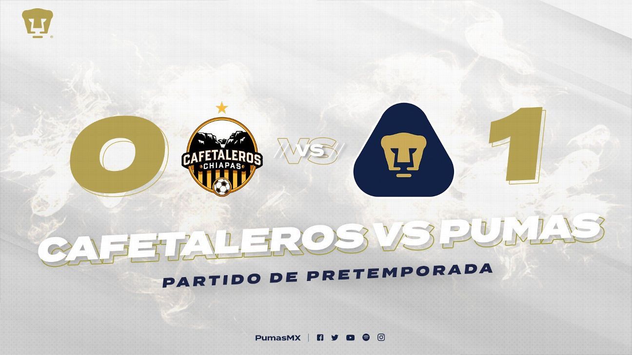 Pumas vence a Cafetaleros en su segundo partido de pretemporada