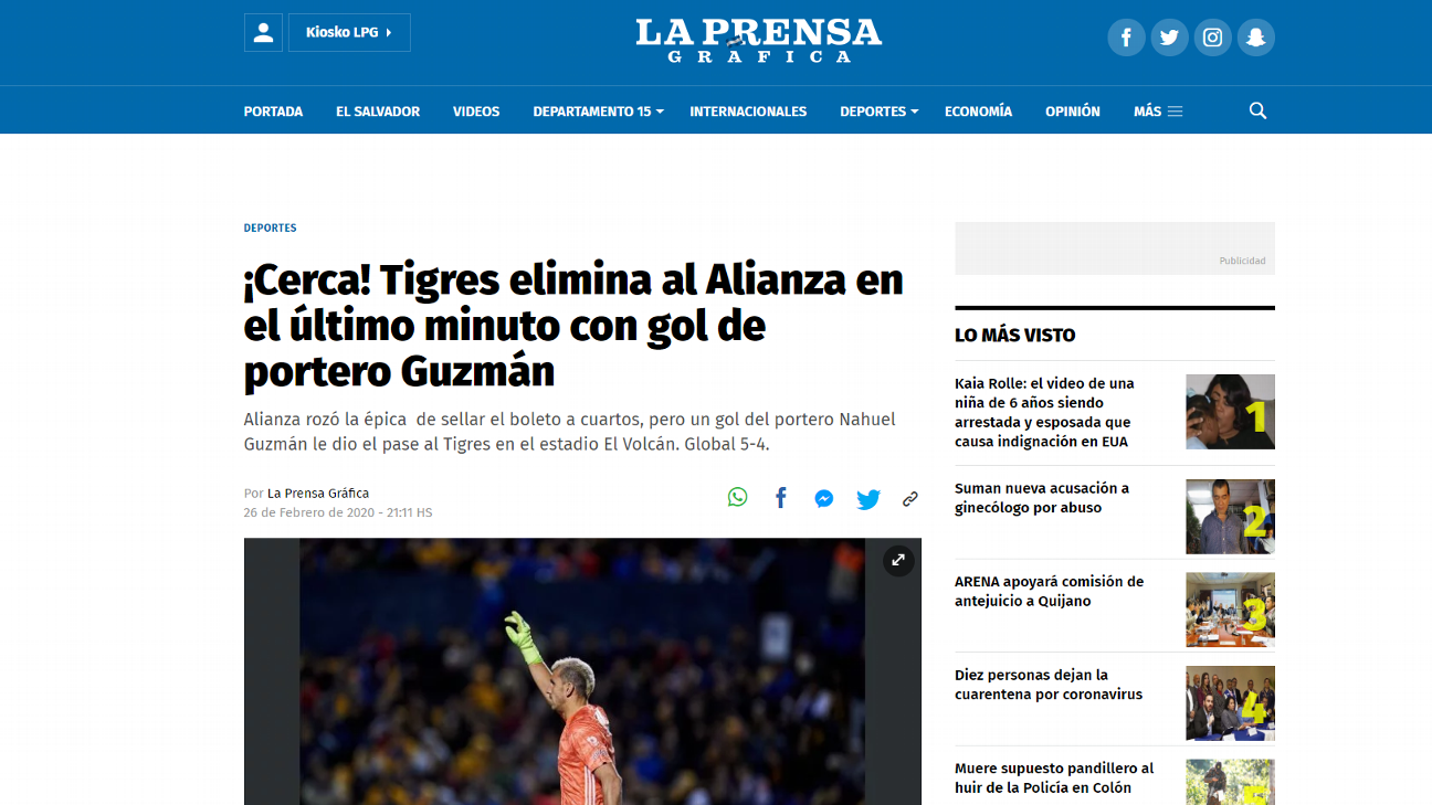 En El Salvador aplauden a Alianza pese a eliminación con Tigres