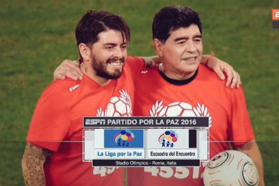 La despedida de Diego Junior a Maradona: 