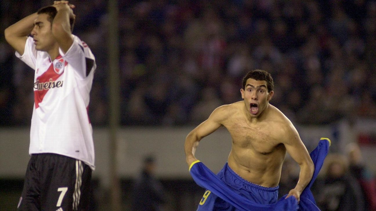 Los Superclásicos de Tevez ante River y el último gol con Boca