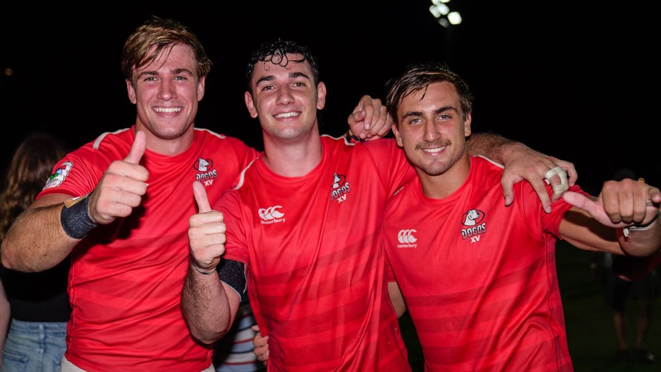 Valentino Dicapua, Leandro Gea y Mateo Soler Dogos XV SAR