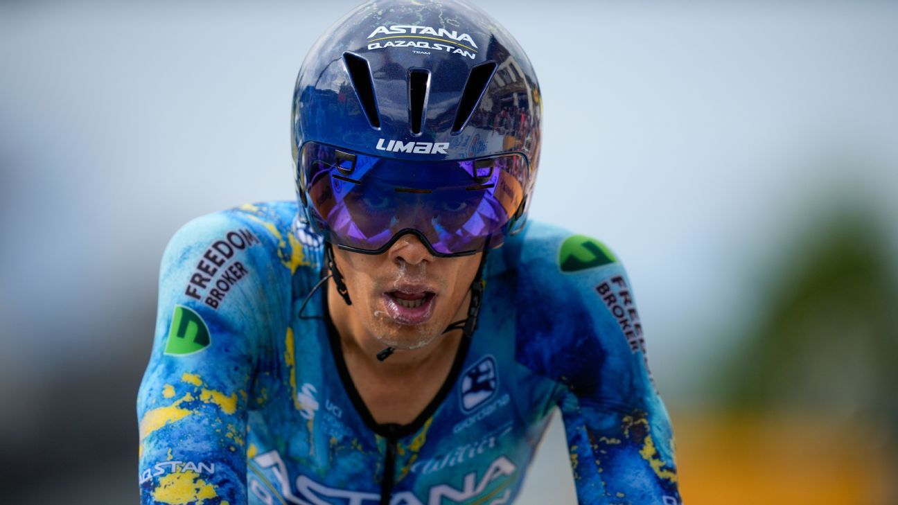 Harold Tejada se queda con el mejor tiempo de los colombianos en la crono del Tour - ESPN