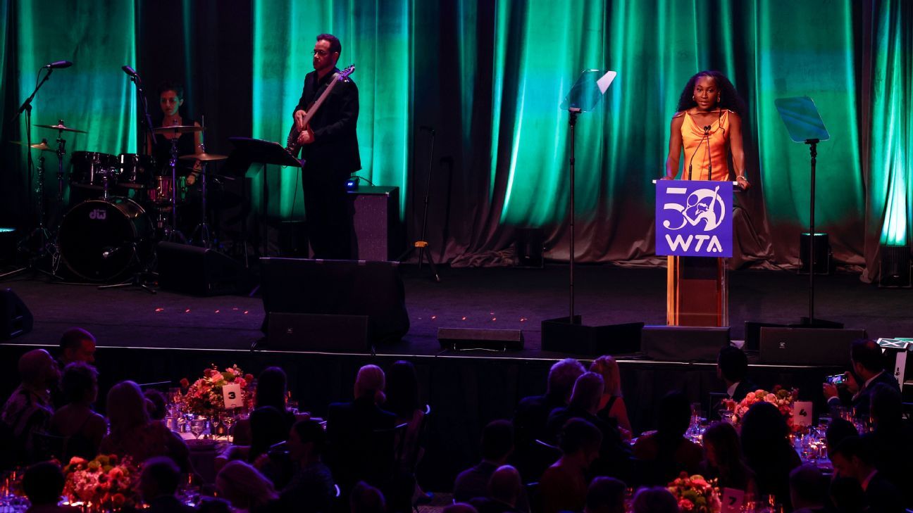 Coco Gauff ponderó a Billie Jean King en la Gala de la WTA - ESPN