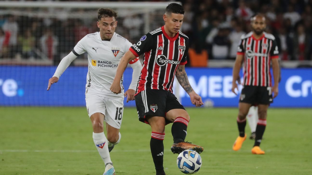 James arrives with more minutes in Sao Paulo for the return against LDQ - ESPN