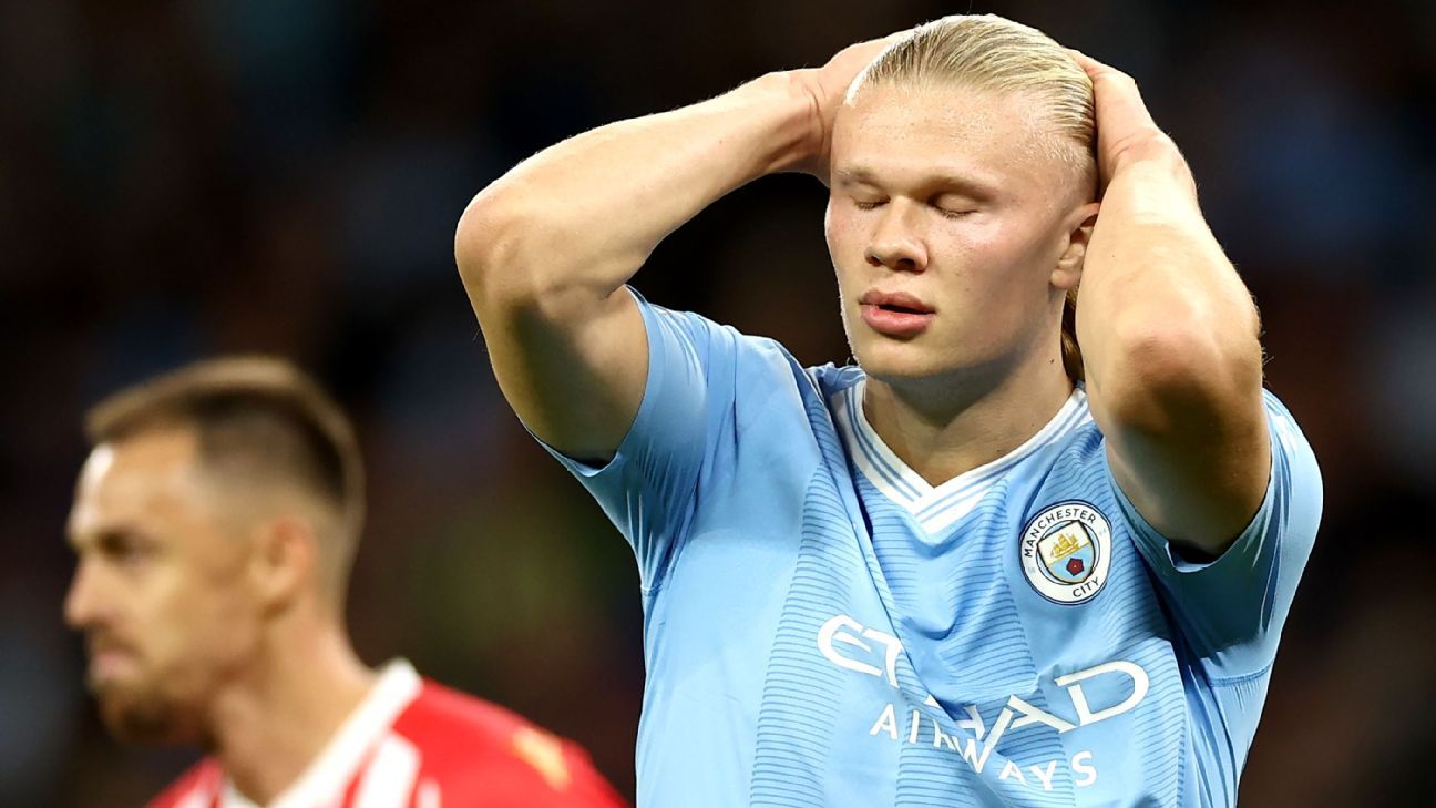 Haaland y la sequía en Champions con el Manchester City - ESPN