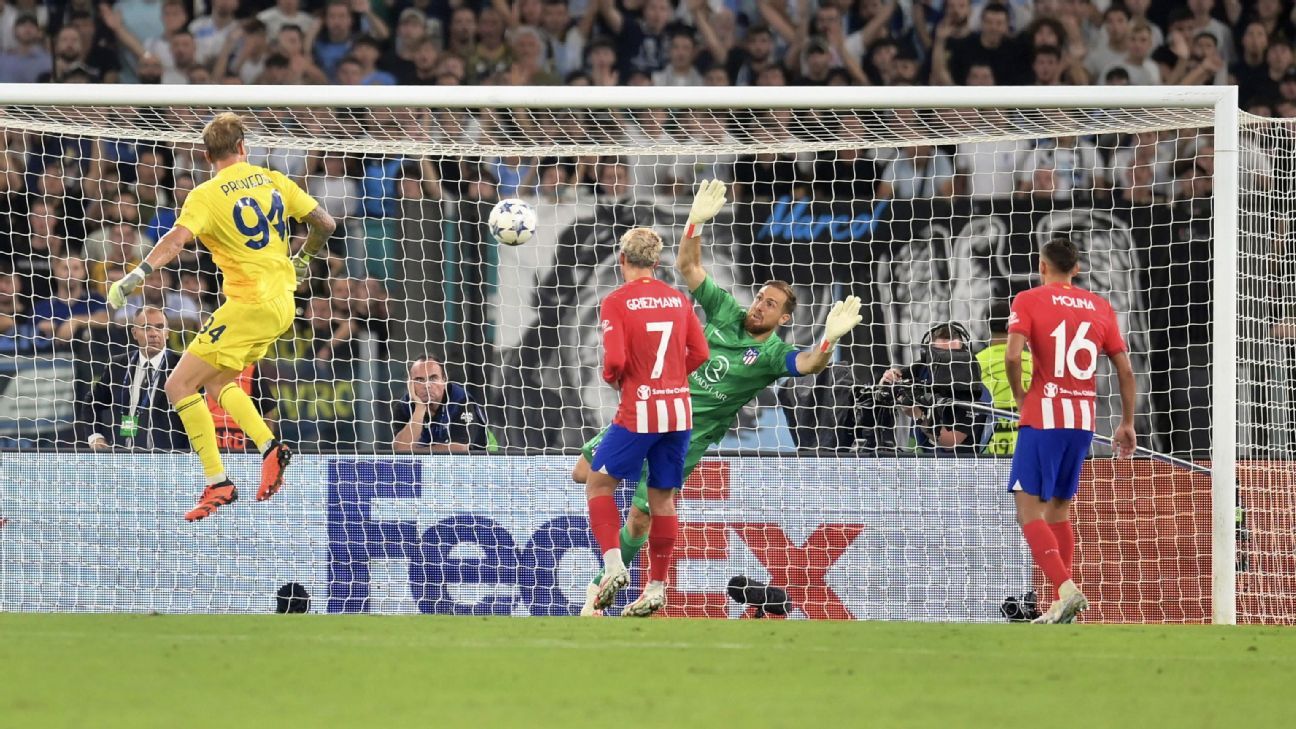 Provedel joined the club of goal-scoring goalkeepers in the Champions League - ESPN