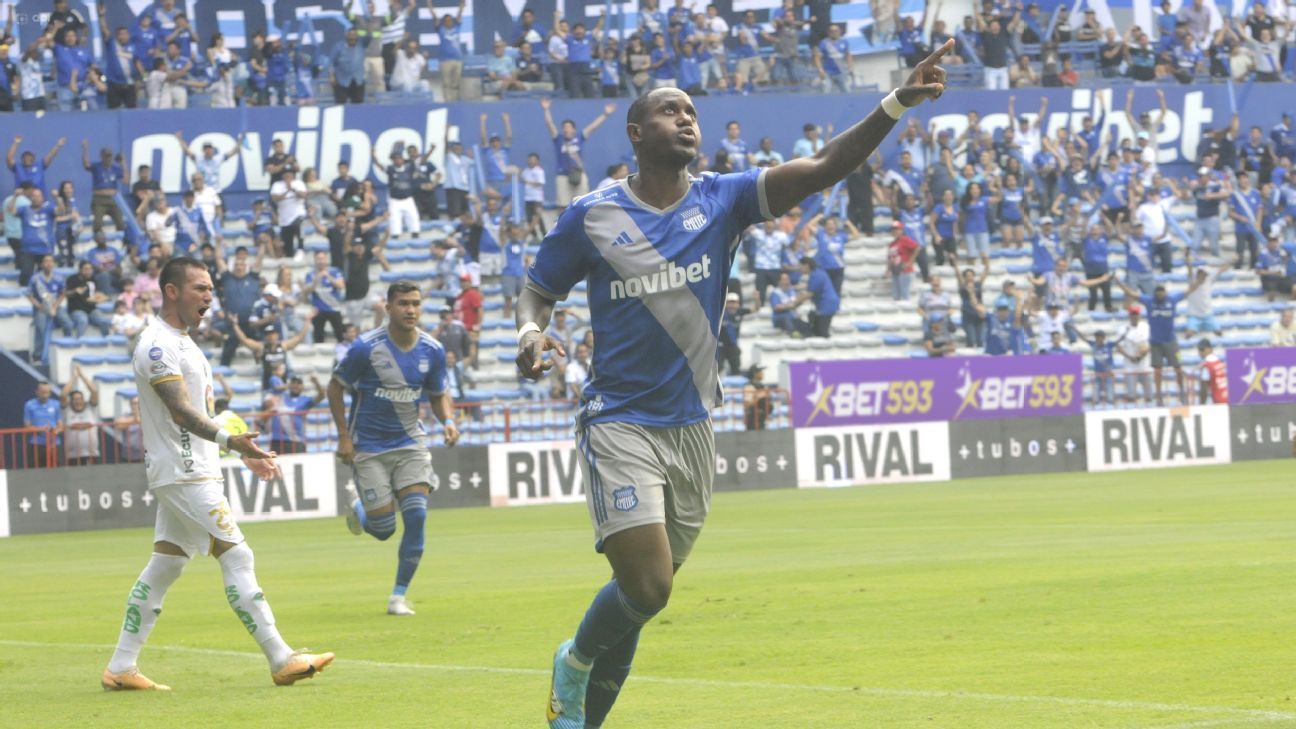 Jaime Ayoví convirtió un doblete para Emelec luego de 13 años - ESPN