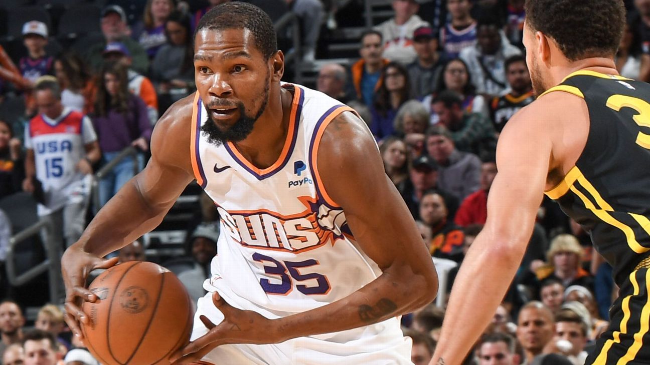Phoenix Suns to be without Kevin Durant vs. Memphis Grizzlies - ESPN