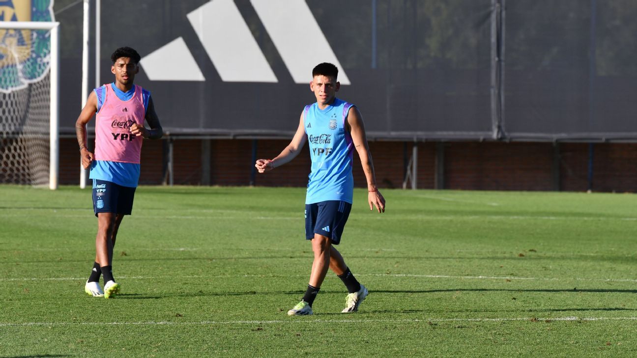 El Diablito Echeverri se sumó a los entrenamientos de la Sub 23 - ESPN