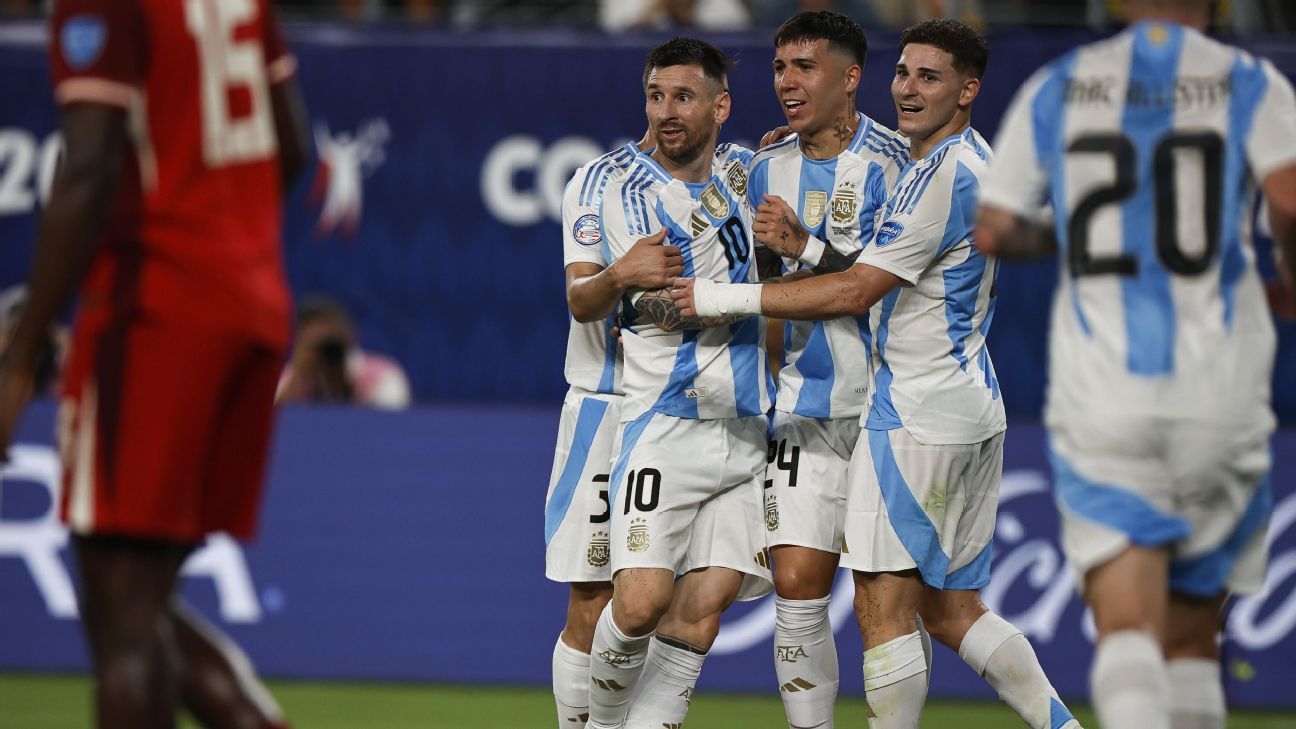Argentina venció a Canadá en un partido que duró 20 minutos y está en la final de la Copa América - ESPN