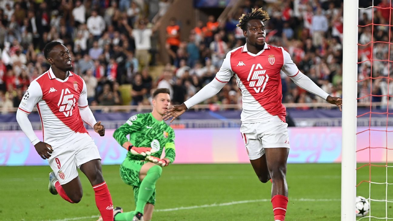 En Champions, Mónaco apaga euforia al peor Barcelona de la temporada - ESPN