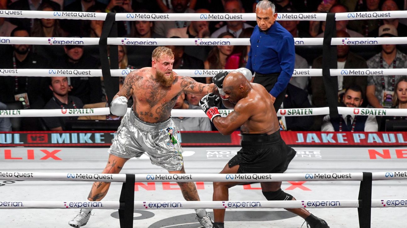 Boxing results: Jake Paul defeats Mike Tyson by decision - ESPN