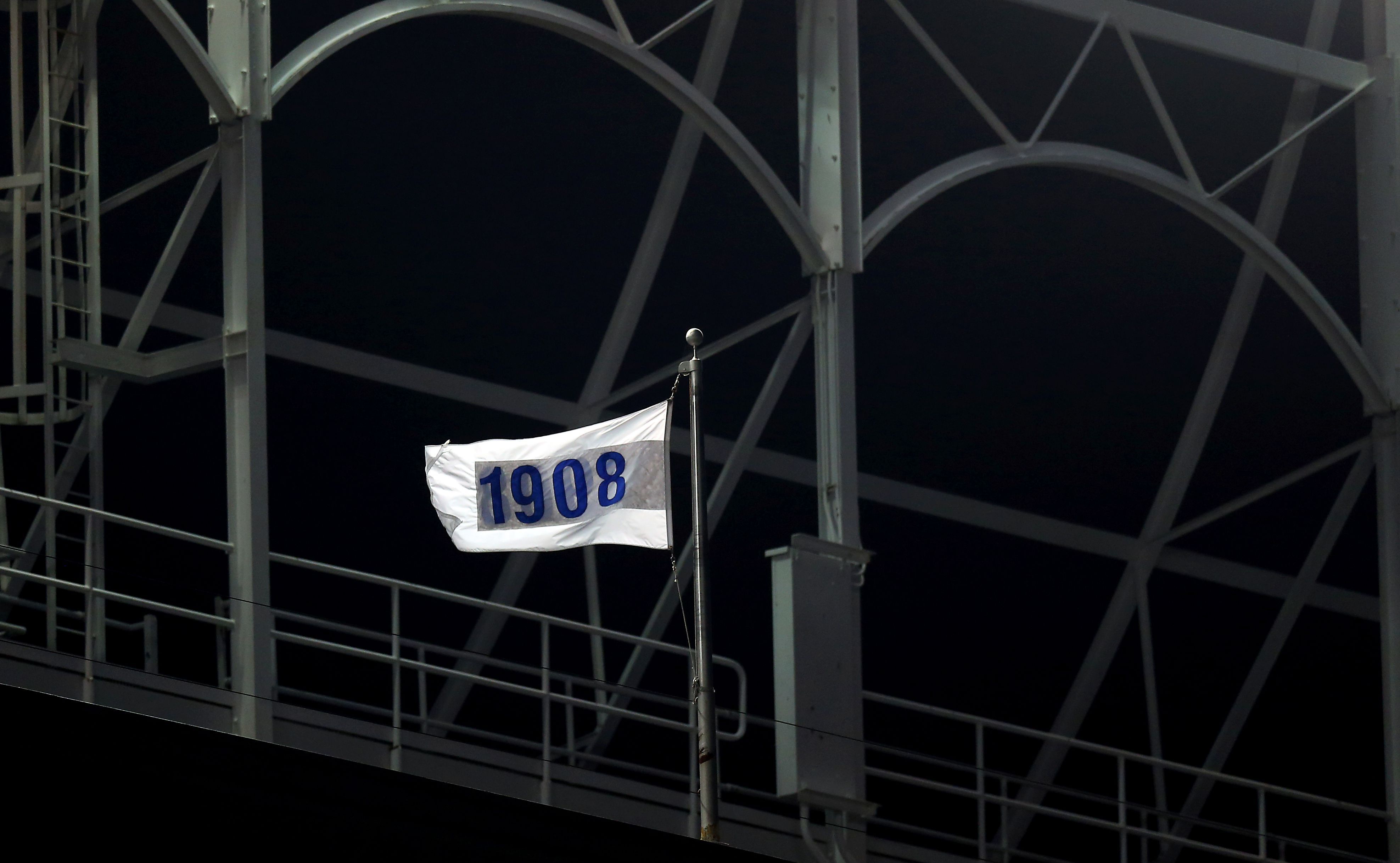 La bandera de Serie Mundial de los Cachorros de 1908