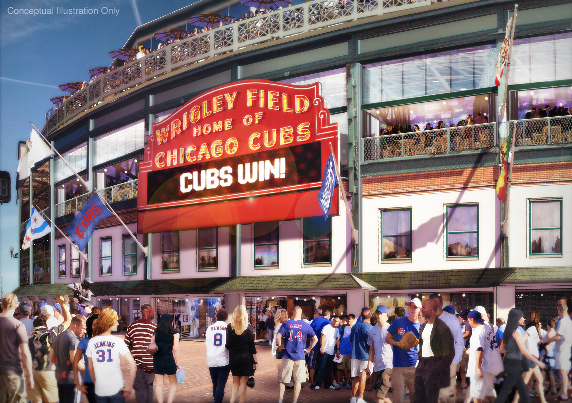 Wrigley Renderings Marquee View Proposed Wrigley Field Renovations