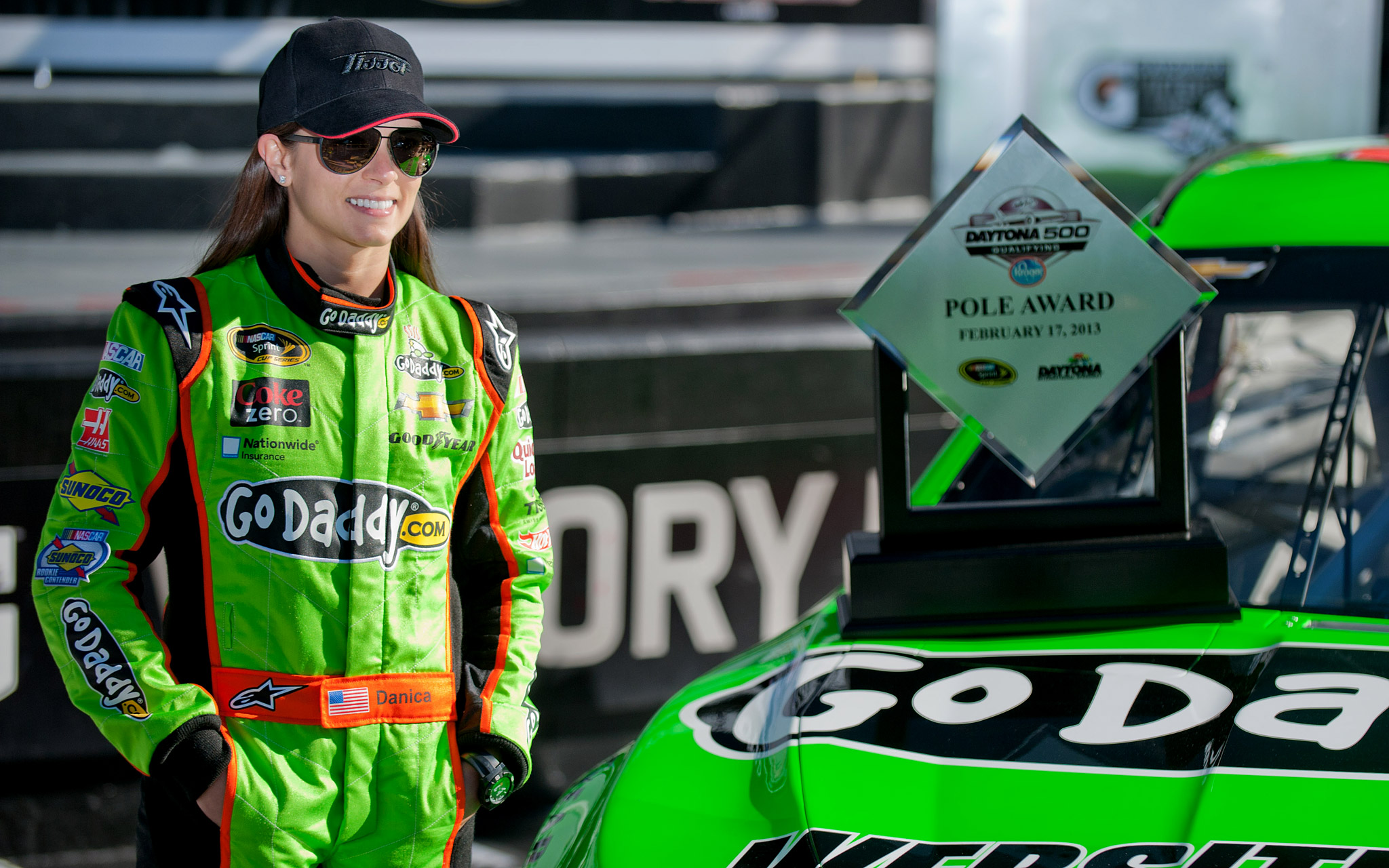 Danica Patrick wins pole