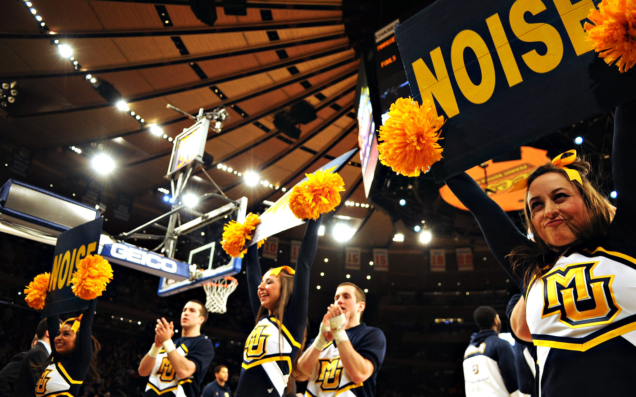 Marquette Cheerleaders - Big East Tournament 2013 - Espn