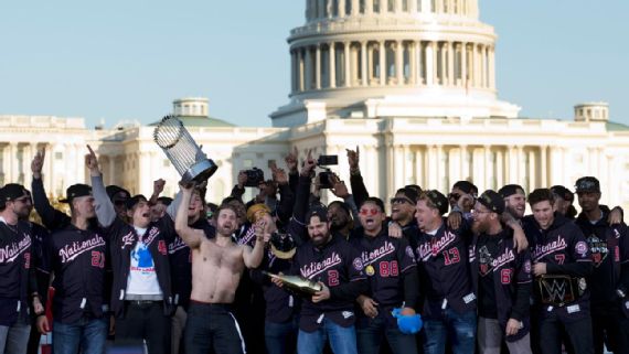 Sharks, cigars, and shirtless dancing: Here's the Washington Nationals  Championship Parade and Rally in photos