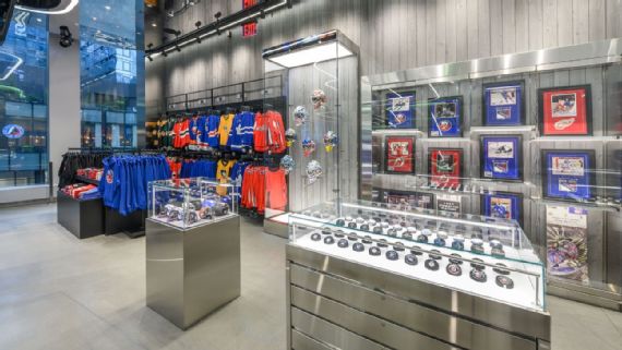 The NHL Store in New York City, for hockey fans