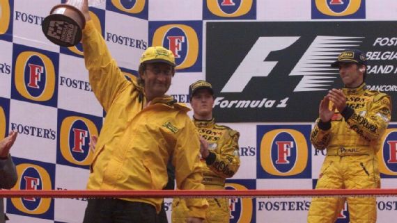 Jordan`s first victory came in 1998, when Damon Hill won the Belgian Grand Prix.
