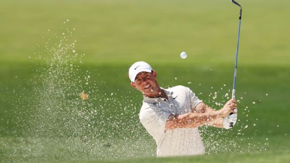 Rory McIlroy at the Masters Practice