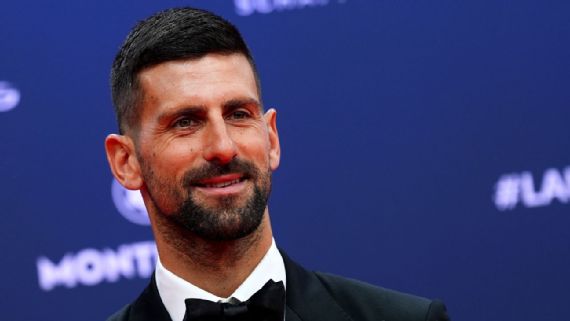 Novak Djokovic at the Laureus Awards in Madrid