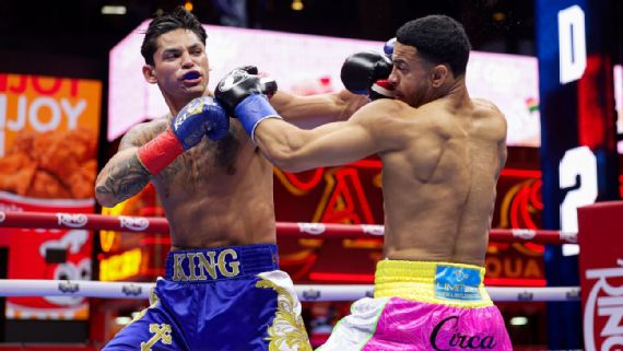 Rolando `Rolly` Romero and Ryan Garcia fighting