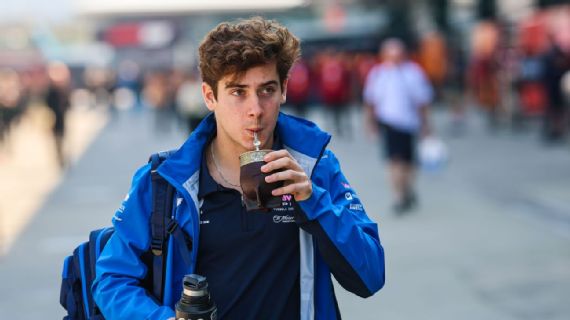 Franco Colapinto in Alpine team gear