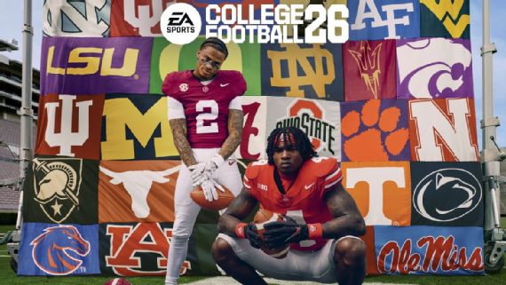Ryan Williams and Jeremiah Smith on EA Sports College Football 26 cover