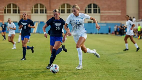 UCLA women's soccer ⁣team on the field
