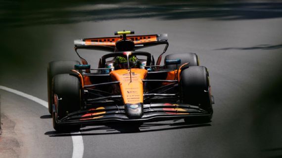 Lando Norris driving‌ during Canadian Grand Prix practice