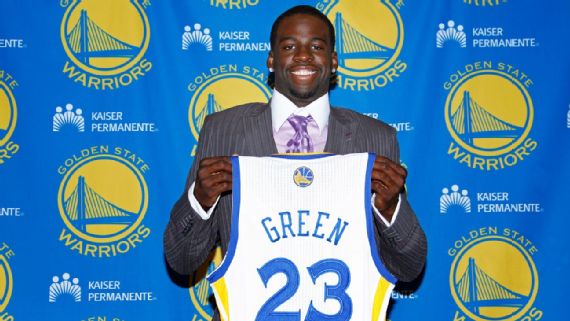 Draymond Green playing basketball for the Warriors