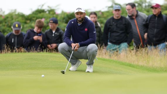 Jon Rahm during a golf tournament