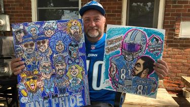 Detroit Lions Superfan, Ron Crachiola Crackman participates in