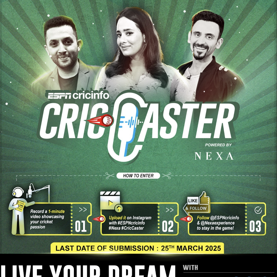 ESPNcricinfo and NEXA Unveil CricCaster: A Thrilling Fan Engagement Spectacle