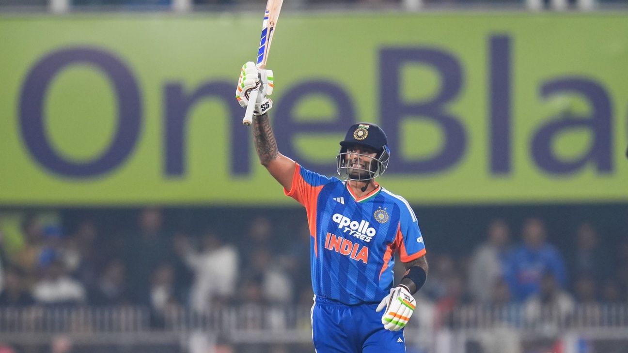 Suryakumar subiu no ranking da ICC depois de atingir a mancha roxa