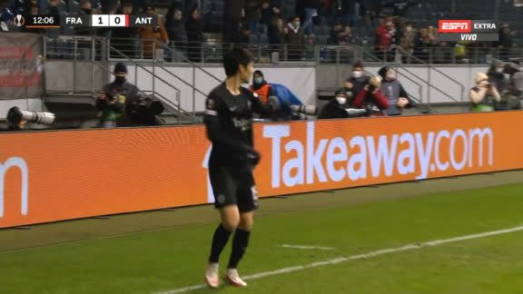 Eintracht Frankfurt sacó rápida ventaja contra Antwerp - ESPN Video