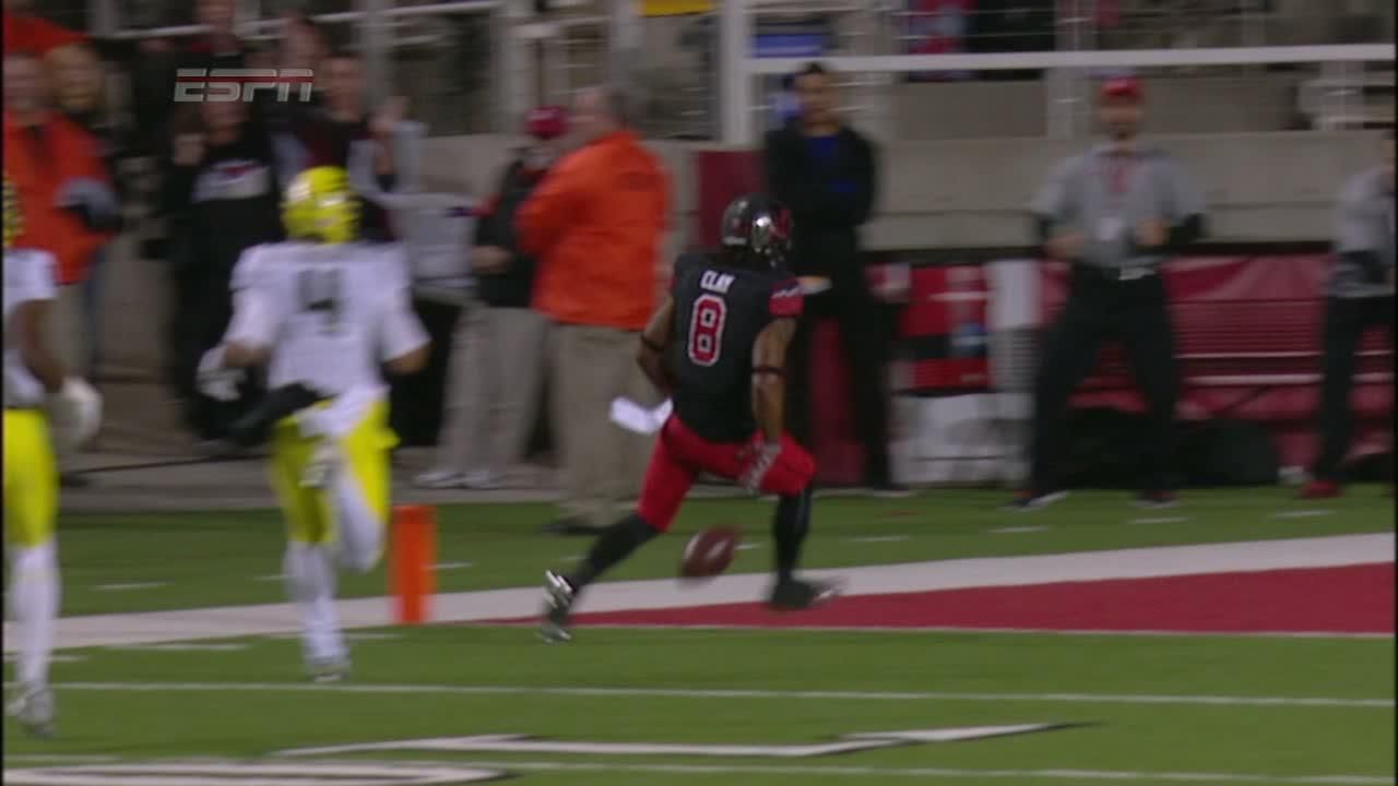 Utah WR Drops Ball Before Scoring, Oregon Runs It Back ESPN Video