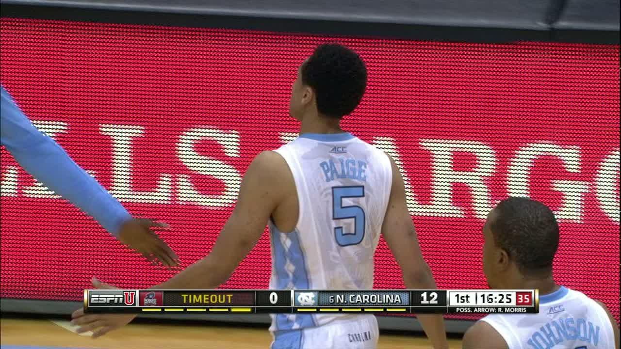 1H UNC M. Paige made Three Point Jumper. Assisted by J. Tokoto. - ESPN ...